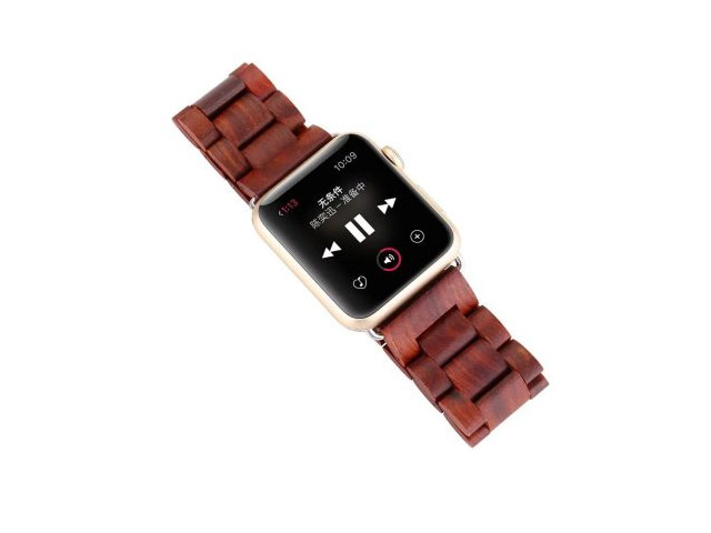 Ремешок для часов Synapse Link Wood Bracelet для Apple Watch (42 мм, темно-коричневый, деревянный)