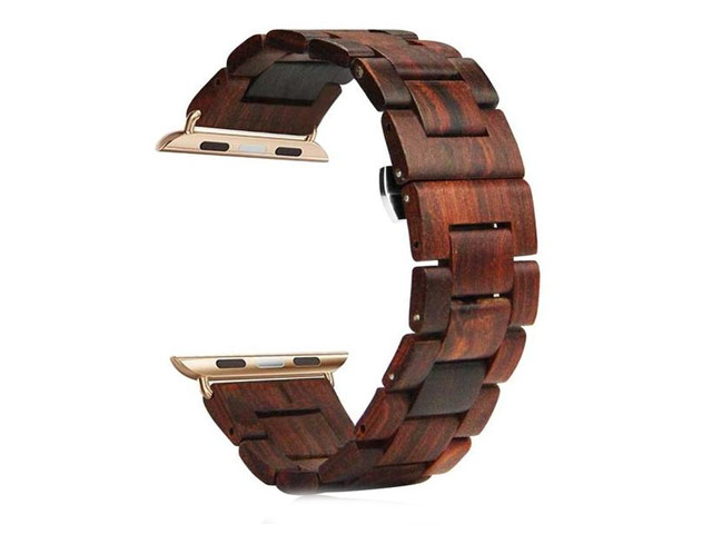 Ремешок для часов Synapse Link Wood Bracelet для Apple Watch (42 мм, темно-коричневый, деревянный)