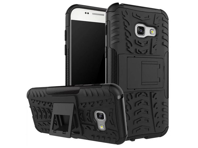 Чехол Yotrix Shockproof case для Samsung Galaxy A7 2017 (черный, пластиковый)