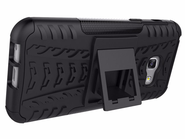 Чехол Yotrix Shockproof case для Samsung Galaxy A7 2017 (черный, пластиковый)