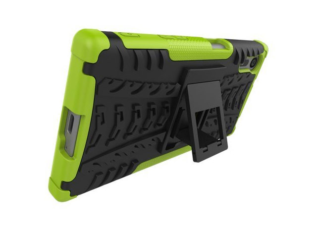 Чехол Yotrix Shockproof case для Sony Xperia XZ (зеленый, пластиковый)