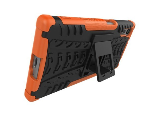 Чехол Yotrix Shockproof case для Sony Xperia XZ (оранжевый, пластиковый)