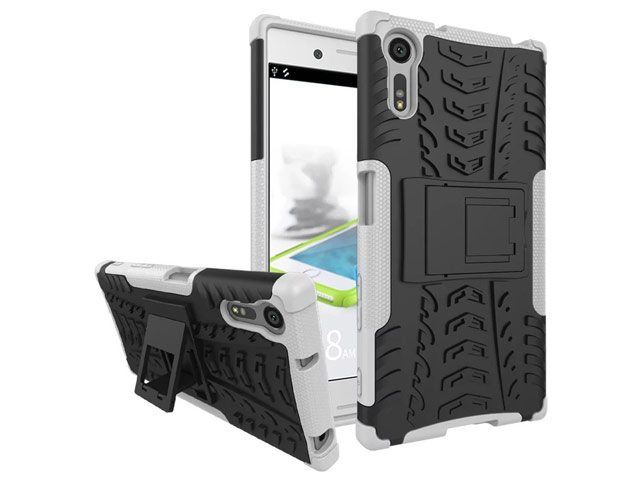 Чехол Yotrix Shockproof case для Sony Xperia XZ (белый, пластиковый)