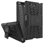 Чехол Yotrix Shockproof case для Sony Xperia X compact (черный, пластиковый)