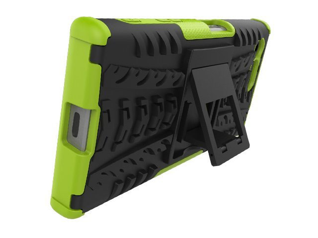 Чехол Yotrix Shockproof case для Sony Xperia X compact (зеленый, пластиковый)