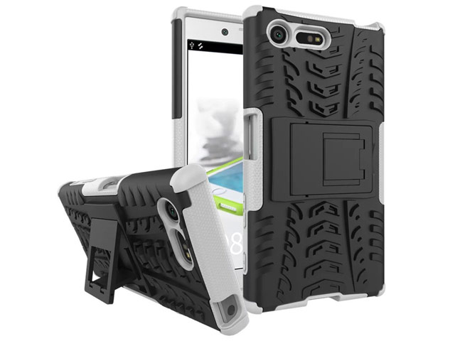 Чехол Yotrix Shockproof case для Sony Xperia X compact (белый, пластиковый)