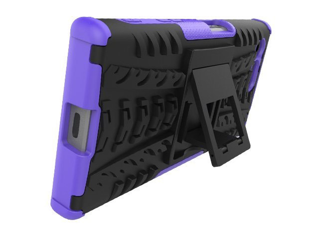 Чехол Yotrix Shockproof case для Sony Xperia X compact (фиолетовый, пластиковый)