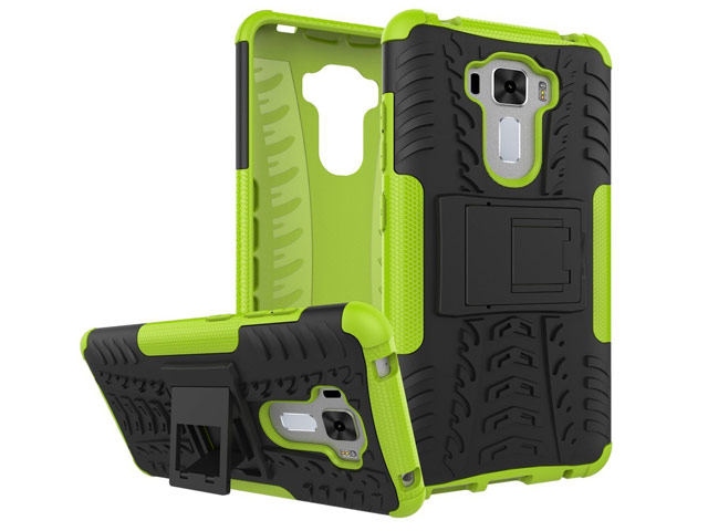 Чехол Yotrix Shockproof case для Asus Zenfone 3 Laser ZC551KL (зеленый, пластиковый)