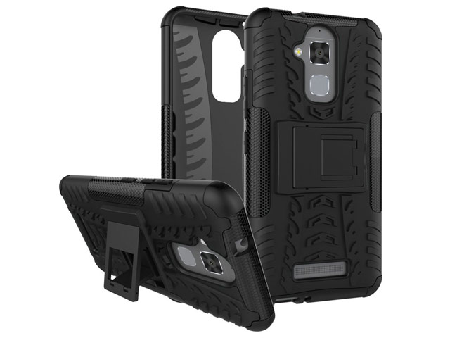 Чехол Yotrix Shockproof case для Asus Zenfone 3 Max ZC520TL (черный, пластиковый)