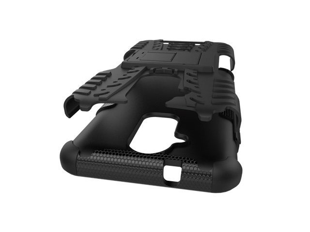 Чехол Yotrix Shockproof case для Asus Zenfone 3 Max ZC520TL (черный, пластиковый)