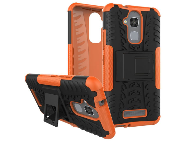 Чехол Yotrix Shockproof case для Asus Zenfone 3 Max ZC520TL (оранжевый, пластиковый)