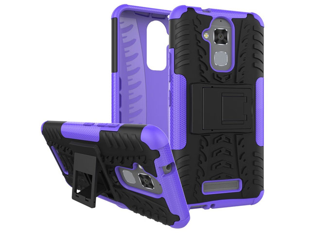 Чехол Yotrix Shockproof case для Asus Zenfone 3 Max ZC520TL (фиолетовый, пластиковый)