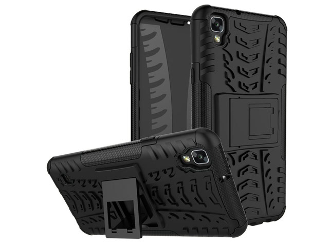 Чехол Yotrix Shockproof case для LG X style (черный, пластиковый)