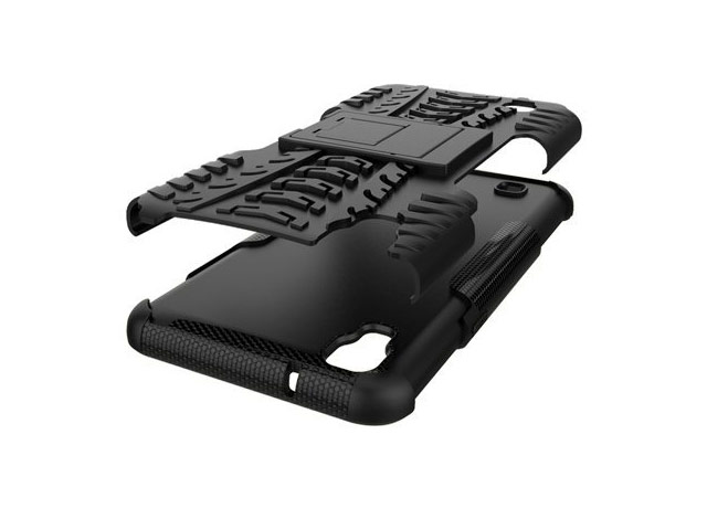 Чехол Yotrix Shockproof case для LG X power (черный, пластиковый)