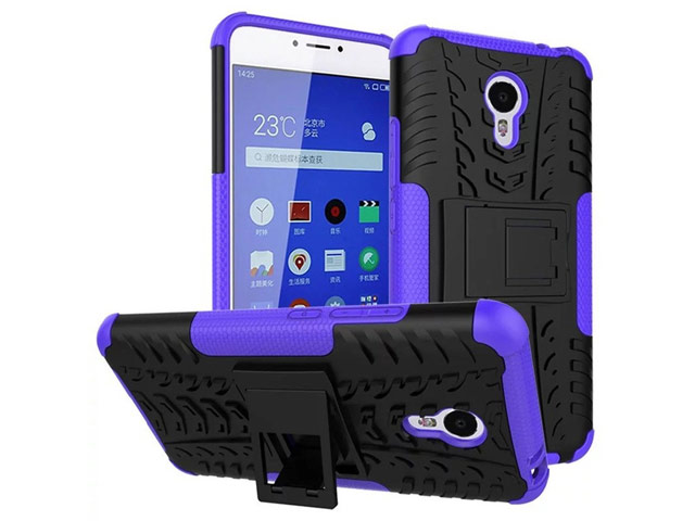 Чехол Yotrix Shockproof case для Meizu M3 Note (фиолетовый, пластиковый)