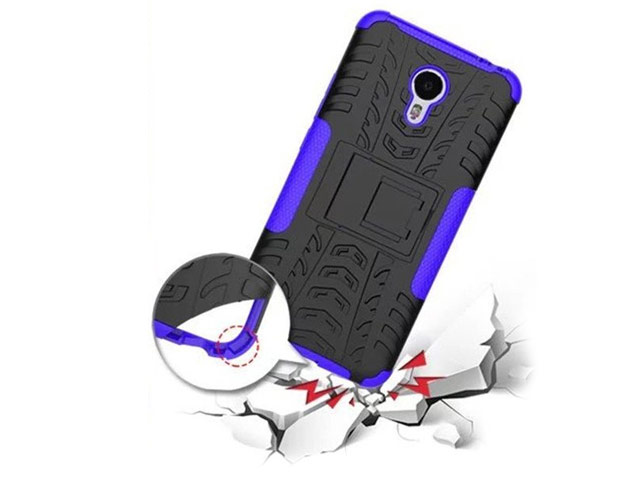 Чехол Yotrix Shockproof case для Meizu M3 Note (фиолетовый, пластиковый)
