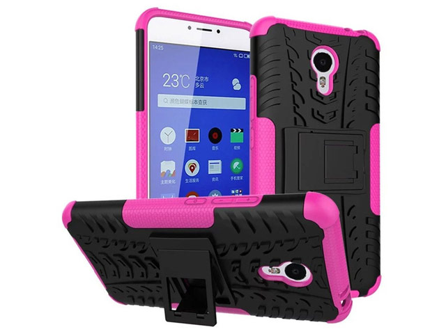 Чехол Yotrix Shockproof case для Meizu M3 Note (розовый, пластиковый)