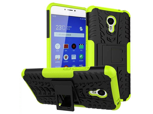 Чехол Yotrix Shockproof case для Meizu M3 Note (зеленый, пластиковый)