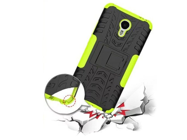 Чехол Yotrix Shockproof case для Meizu M3 Note (зеленый, пластиковый)