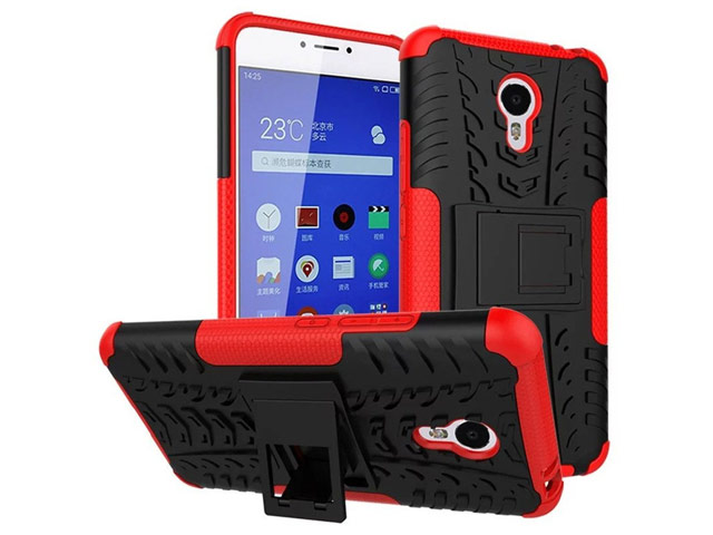 Чехол Yotrix Shockproof case для Meizu M3 Note (красный, пластиковый)