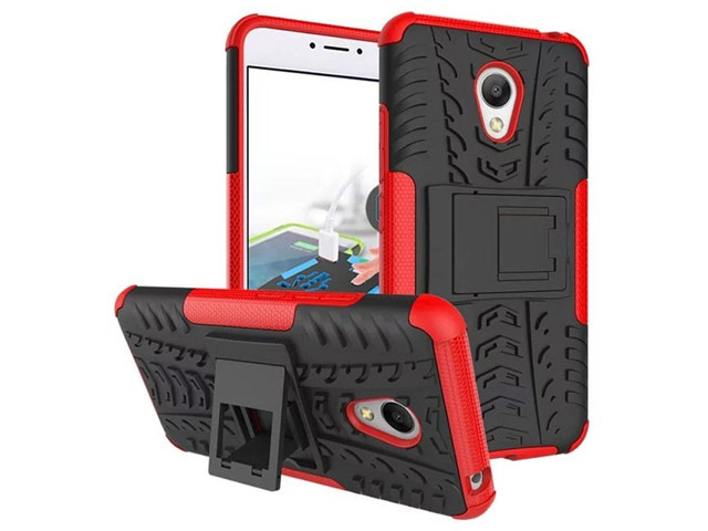 Чехол Yotrix Shockproof case для Meizu M3 (красный, пластиковый)