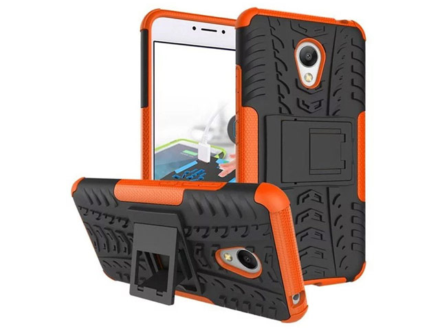 Чехол Yotrix Shockproof case для Meizu M3 (оранжевый, пластиковый)