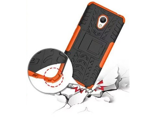 Чехол Yotrix Shockproof case для Meizu M3 (оранжевый, пластиковый)