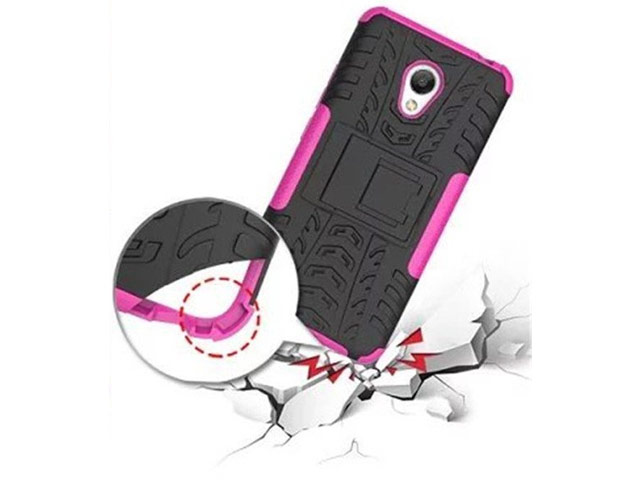 Чехол Yotrix Shockproof case для Meizu M3 (розовый, пластиковый)