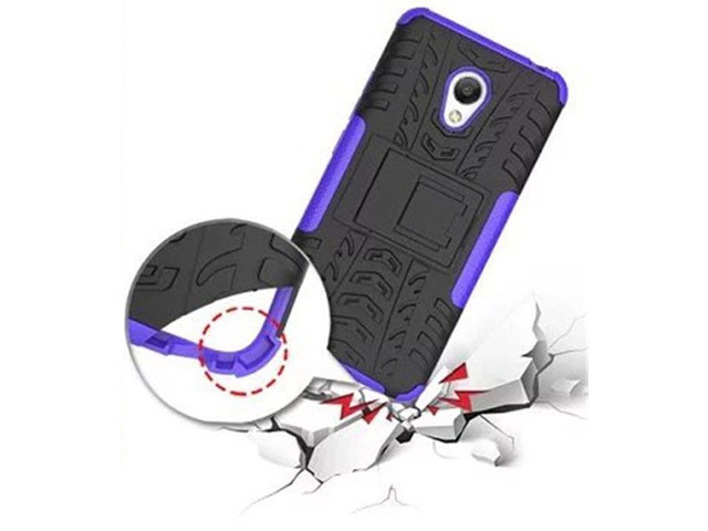 Чехол Yotrix Shockproof case для Meizu M3 (фиолетовый, пластиковый)