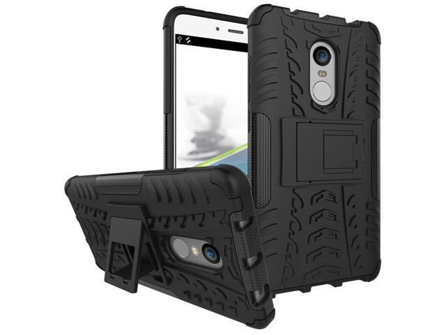 Чехол Yotrix Shockproof case для Xiaomi Redmi Note 4 (черный, пластиковый)