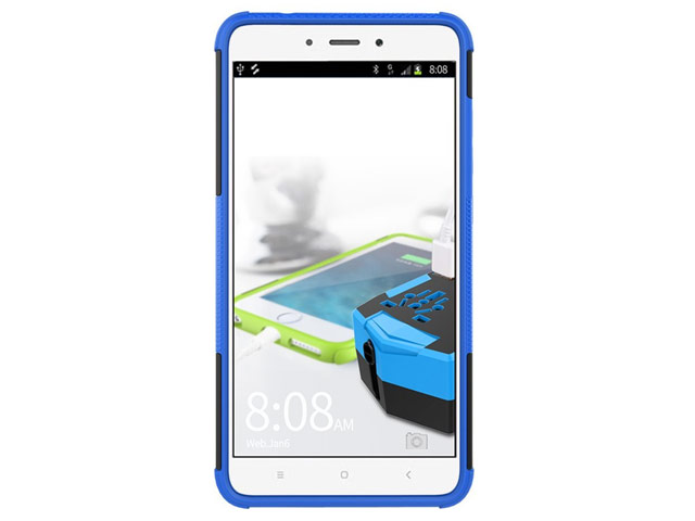 Чехол Yotrix Shockproof case для Xiaomi Redmi Note 4 (синий, пластиковый)