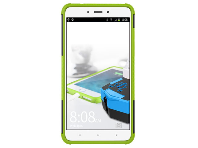 Чехол Yotrix Shockproof case для Xiaomi Redmi Note 4 (зеленый, пластиковый)