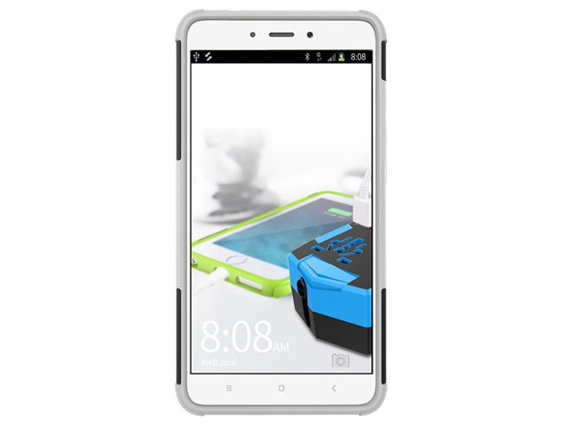 Чехол Yotrix Shockproof case для Xiaomi Redmi Note 4 (белый, пластиковый)