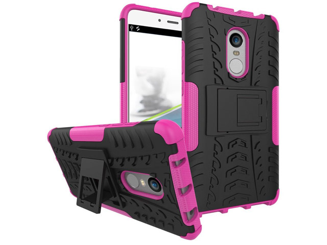 Чехол Yotrix Shockproof case для Xiaomi Redmi Note 4 (розовый, пластиковый)