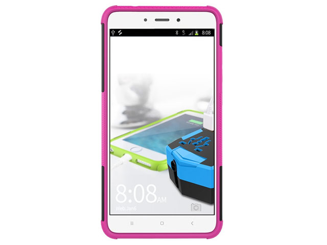 Чехол Yotrix Shockproof case для Xiaomi Redmi Note 4 (розовый, пластиковый)