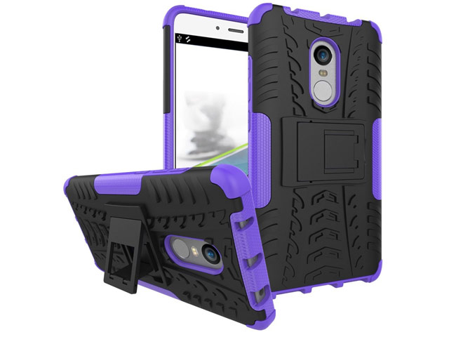 Чехол Yotrix Shockproof case для Xiaomi Redmi Note 4 (фиолетовый, пластиковый)