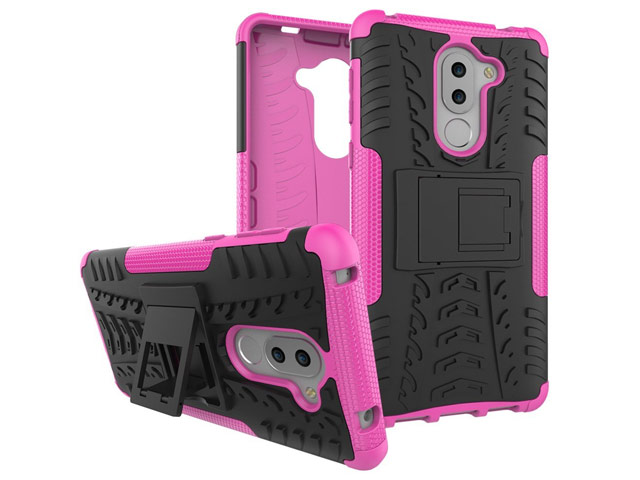 Чехол Yotrix Shockproof case для Huawei Honor 6X (розовый, пластиковый)