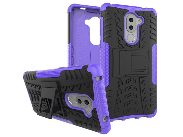 Чехол Yotrix Shockproof case для Huawei Honor 6X (фиолетовый, пластиковый)