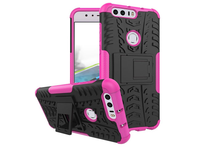 Чехол Yotrix Shockproof case для Huawei Honor 8 (розовый, пластиковый)