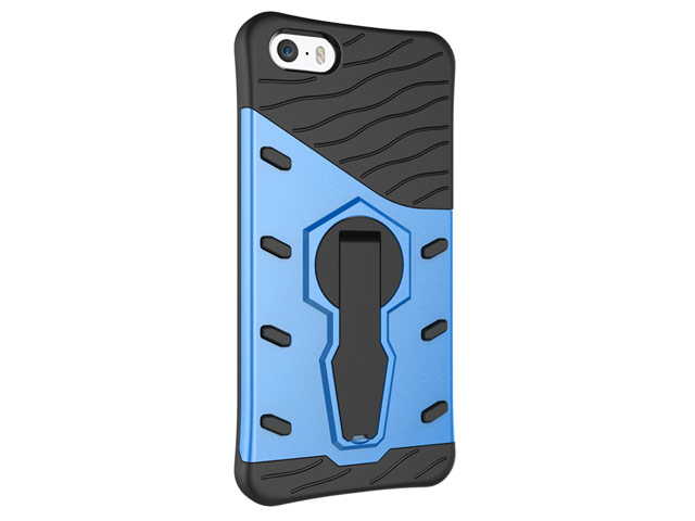 Чехол Yotrix StandCase для Apple iPhone SE (синий, пластиковый)