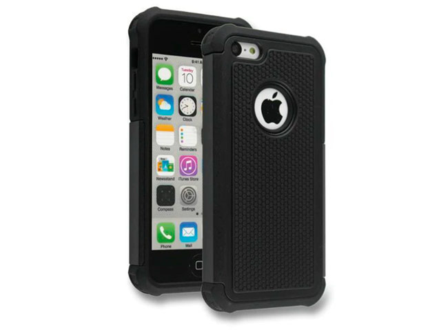 Чехол Yotrix Antishock case для Apple iPhone SE (черный, пластиковый)
