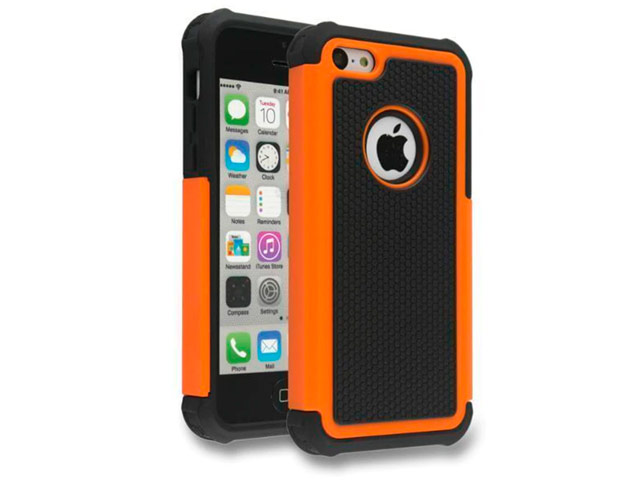 Чехол Yotrix Antishock case для Apple iPhone SE (оранжевый, пластиковый)