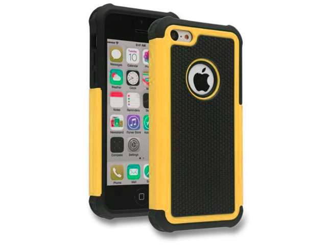 Чехол Yotrix Antishock case для Apple iPhone SE (желтый, пластиковый)