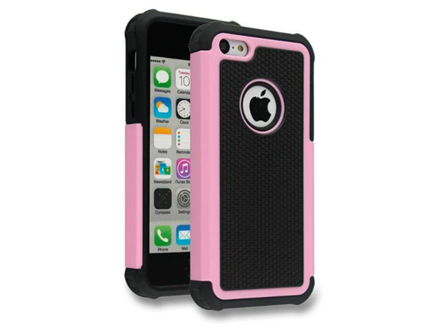 Чехол Yotrix Antishock case для Apple iPhone SE (розовый, пластиковый)
