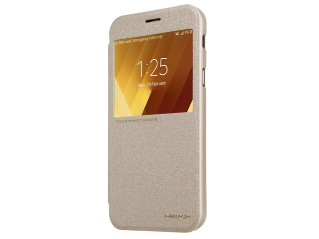 Чехол Nillkin Sparkle Leather Case для Samsung Galaxy A7 2017 (золотистый, винилискожа)