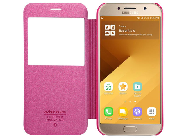 Чехол Nillkin Sparkle Leather Case для Samsung Galaxy A7 2017 (розовый, винилискожа)