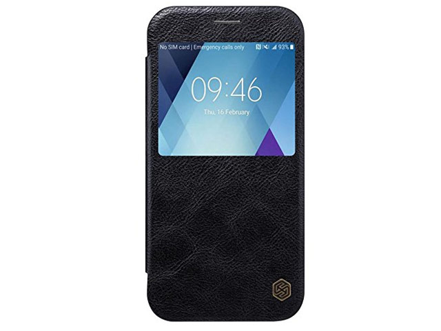 Чехол Nillkin Qin leather case для Samsung Galaxy A3 2017 (черный, кожаный)