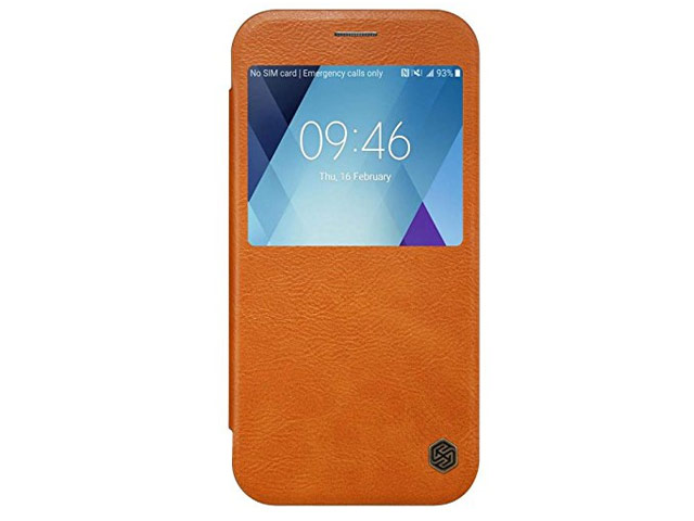 Чехол Nillkin Qin leather case для Samsung Galaxy A3 2017 (коричневый, кожаный)