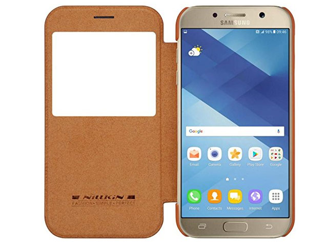 Чехол Nillkin Qin leather case для Samsung Galaxy A3 2017 (коричневый, кожаный)