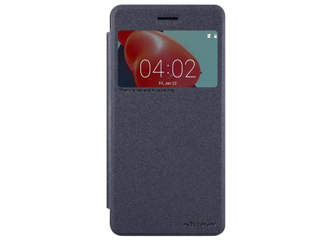 Чехол Nillkin Sparkle Leather Case для Nokia 6 (темно-серый, винилискожа)